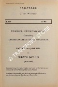 Book cover of Periodical Operating Notice containing General Instructions and Notices, Saturday 6 June 1998 to Friday, 31 July 1998 by Railtrack Great Western